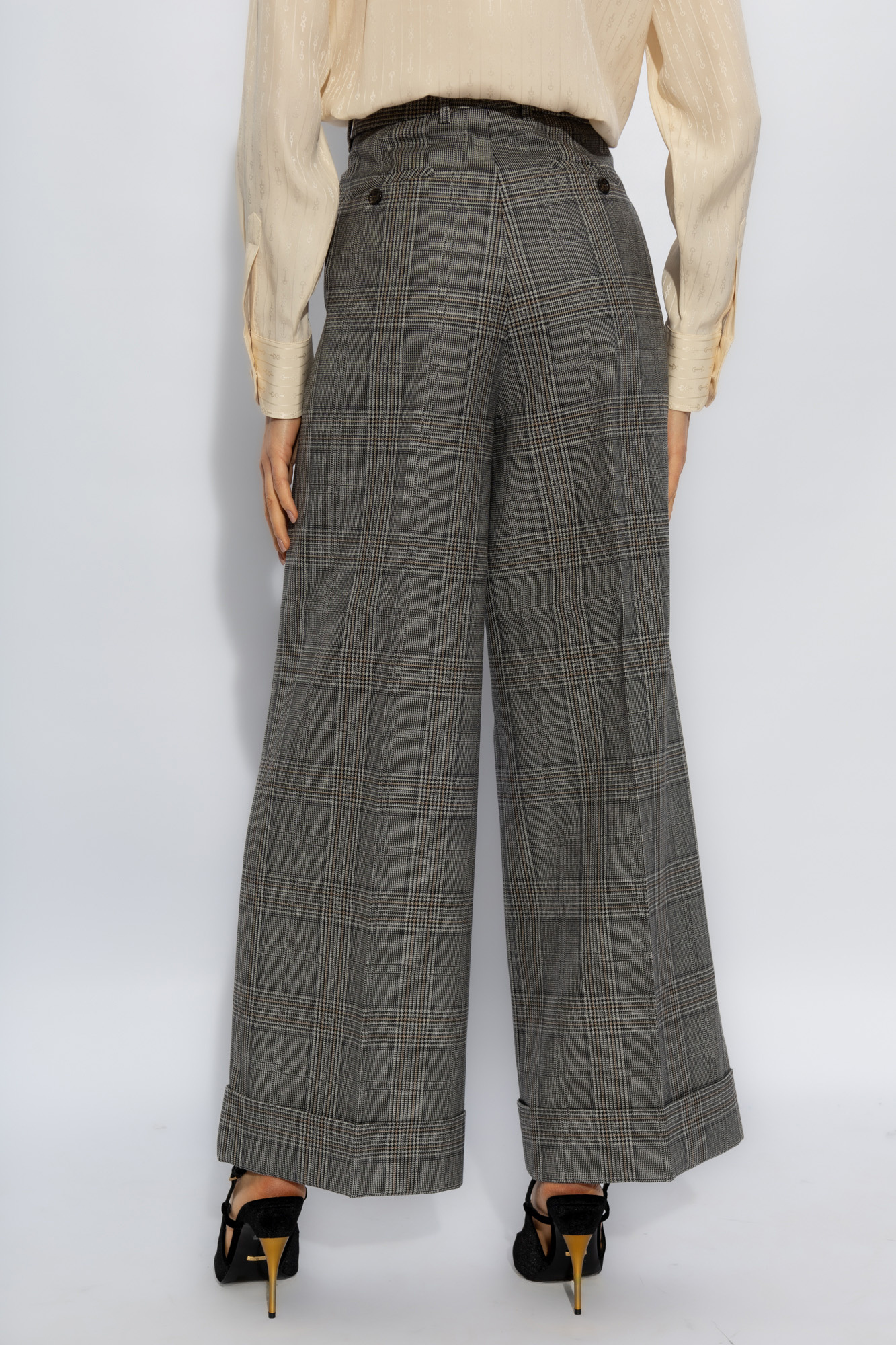 Grey Wool pleat-front trousers Gucci - Vitkac France